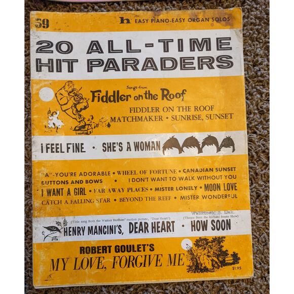 Vintage Lot 20 All-Time Hit Paraders Easy Piano Organ Solos Sheet Music - Picture 12 of 14